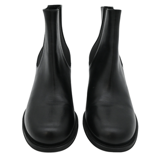 CHANEL | CC Black Leather Ankle Booties