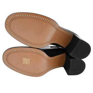 CHANEL | CC Black Leather Ankle Booties