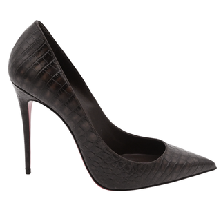 CHRISTIAN LOUBOUTIN | Kate Brown Croc-Embossed Pumps