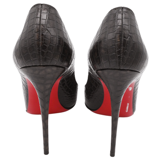 CHRISTIAN LOUBOUTIN | Kate Brown Croc-Embossed Pumps