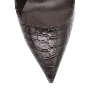 CHRISTIAN LOUBOUTIN | Kate Brown Croc-Embossed Pumps