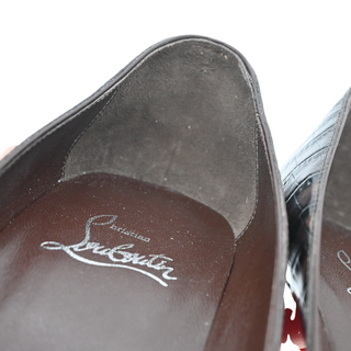 CHRISTIAN LOUBOUTIN | Kate Brown Croc-Embossed Pumps