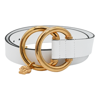 VERSACE | White Double-Ring Medusa Charm Belt