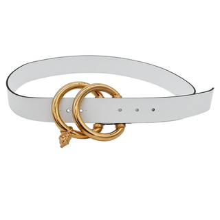 VERSACE | White Double-Ring Medusa Charm Belt