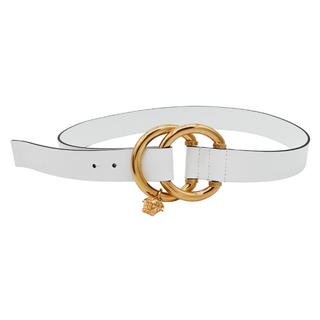 VERSACE | White Double-Ring Medusa Charm Belt