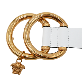 VERSACE | White Double-Ring Medusa Charm Belt
