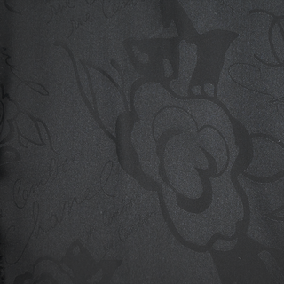 CHANEL | Black Tweed Satin Trim Overcoat