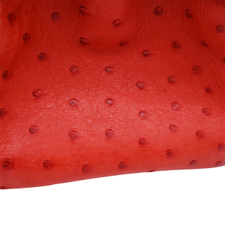 Red Ostrich Leather HAC Birkin 32 Bag
