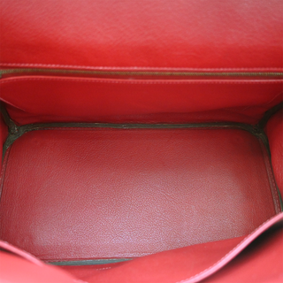 Red Ostrich Leather HAC Birkin 32 Bag