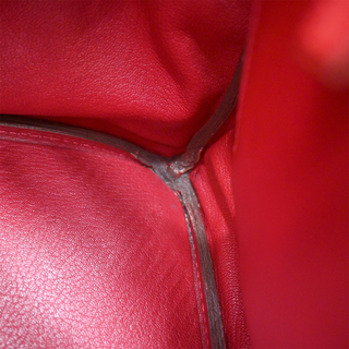 Red Ostrich Leather HAC Birkin 32 Bag