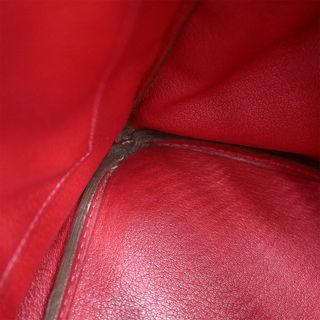 Red Ostrich Leather HAC Birkin 32 Bag