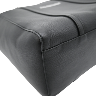 BALENCIAGA | Everyday Black Leather Logo Tote Bag