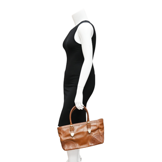 GUCCI | GG Signature Signoria Tan Leather Shoulder Bag