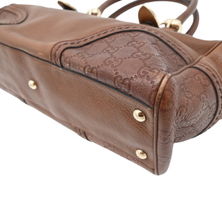 GUCCI | GG Signature Signoria Tan Leather Shoulder Bag