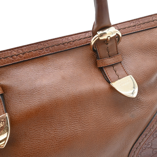 GUCCI | GG Signature Signoria Tan Leather Shoulder Bag