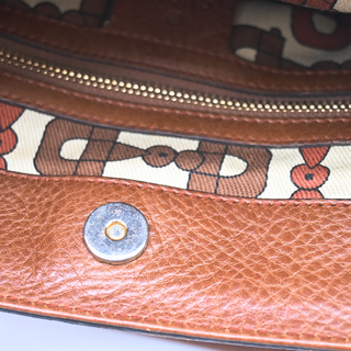 GUCCI | GG Signature Signoria Tan Leather Shoulder Bag