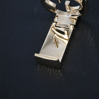 GUCCI | Interlocking G Black Leather Shoulder Bag