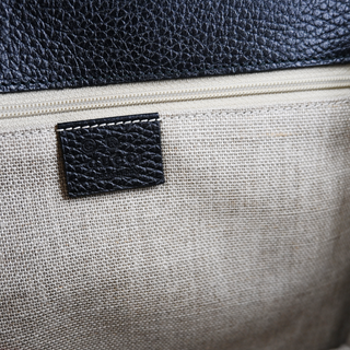 GUCCI | Interlocking G Black Leather Shoulder Bag