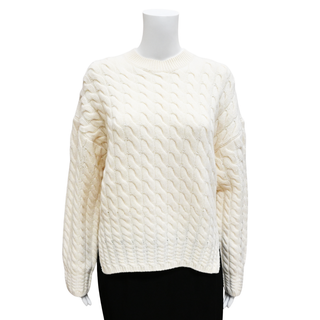 THEORY | Karenia Ivory Cable-Knit Sweater