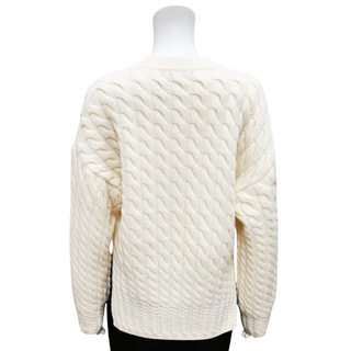 THEORY | Karenia Ivory Cable-Knit Sweater