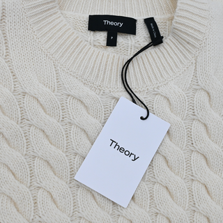 THEORY | Karenia Ivory Cable-Knit Sweater