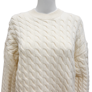 THEORY | Karenia Ivory Cable-Knit Sweater