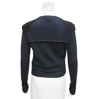 ISABEL MARANT | Navy Blue Zipper Knit Cardigan