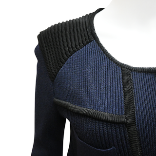 ISABEL MARANT | Navy Blue Zipper Knit Cardigan