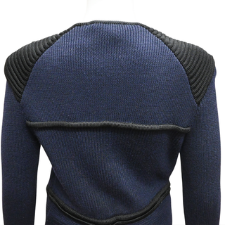 ISABEL MARANT | Navy Blue Zipper Knit Cardigan