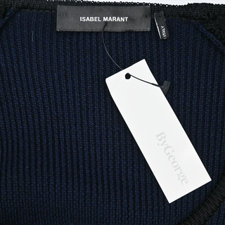 ISABEL MARANT | Navy Blue Zipper Knit Cardigan