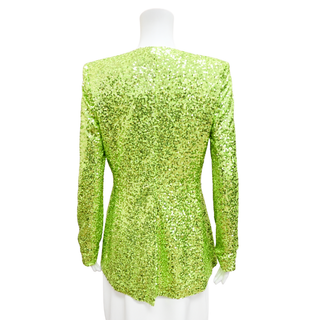 BADGLEY MISCHKA | Sparkling Green Sequin Long Jacket