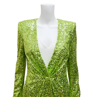BADGLEY MISCHKA | Sparkling Green Sequin Long Jacket