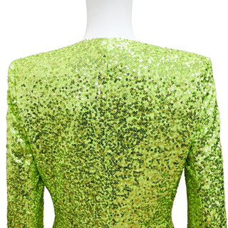 BADGLEY MISCHKA | Sparkling Green Sequin Long Jacket
