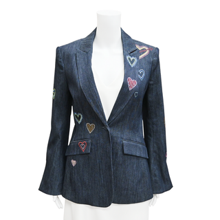 CINQ A SEPT | Cheyenne Heart Denim Blazer