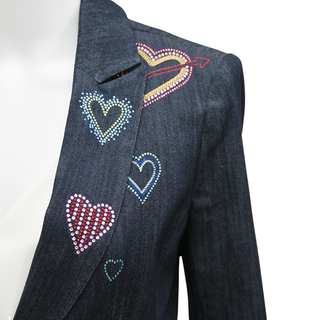 CINQ A SEPT | Cheyenne Heart Denim Blazer