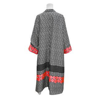 LA VIE STYLE HOUSE | Polka Dot Jacquard Maxi Dress Coat