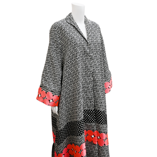 LA VIE STYLE HOUSE | Polka Dot Jacquard Maxi Dress Coat