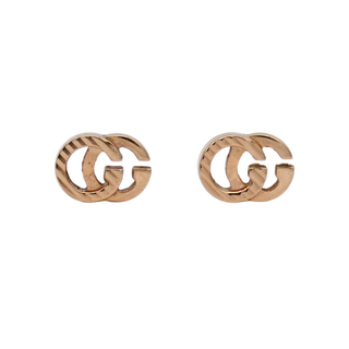 GUCCI | 18K Rose Gold Running G Stud Earrings