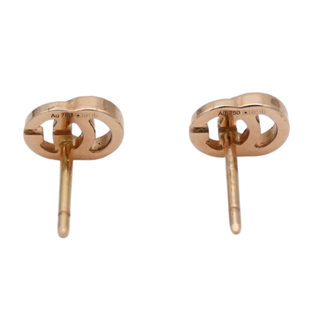 GUCCI | 18K Rose Gold Running G Stud Earrings