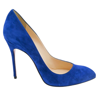 CHRISTIAN LOUBOUTIN | Electric Blue Suede Pumps