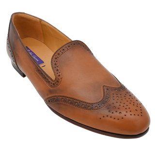 RALPH LAUREN | Quincy Tan Leather Loafers