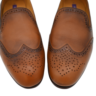 RALPH LAUREN | Quincy Tan Leather Loafers