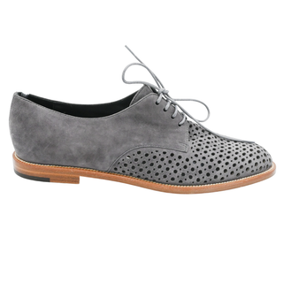 MANOLO BLAHNIK | Gray Perforated Lace Loafers