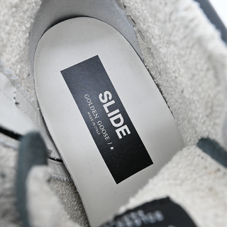 GOLDEN GOOSE | Black Leather Studded Slide Sneakers