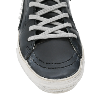 GOLDEN GOOSE | Black Leather Studded Slide Sneakers