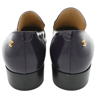 CHANEL | Purple Leather CC Loafers