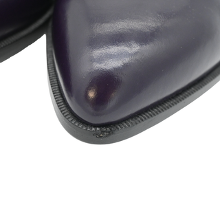 CHANEL | Purple Leather CC Loafers