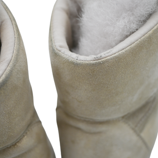 BRUNELLO CUCINELLI | Beige Suede Monili Combat Booties