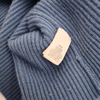BRUNELLO CUCINELLI | Slate Blue Cashmere Turtleneck Monili Sweater