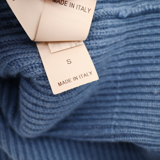 BRUNELLO CUCINELLI | Slate Blue Cashmere Turtleneck Monili Sweater